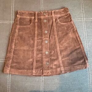 American Eagle Outfitters Brown Corduroy A-Line Skirt